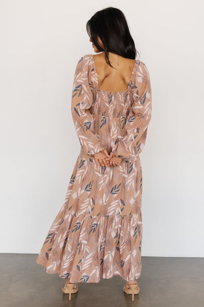 Barbara Maxi Dress | Dusty Mauve Print - Baltic Born