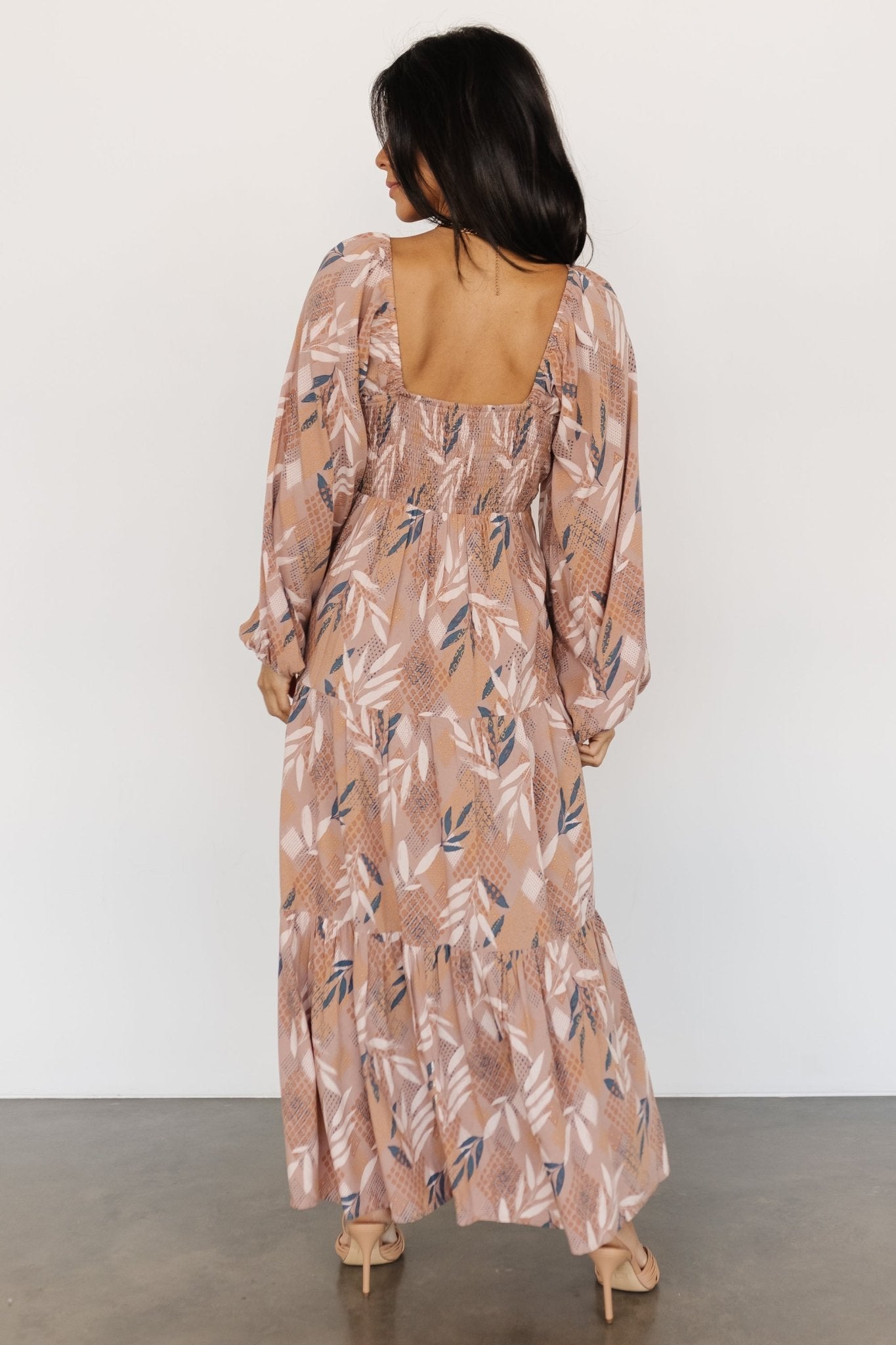 Barbara Maxi Dress | Dusty Mauve Print - Baltic Born