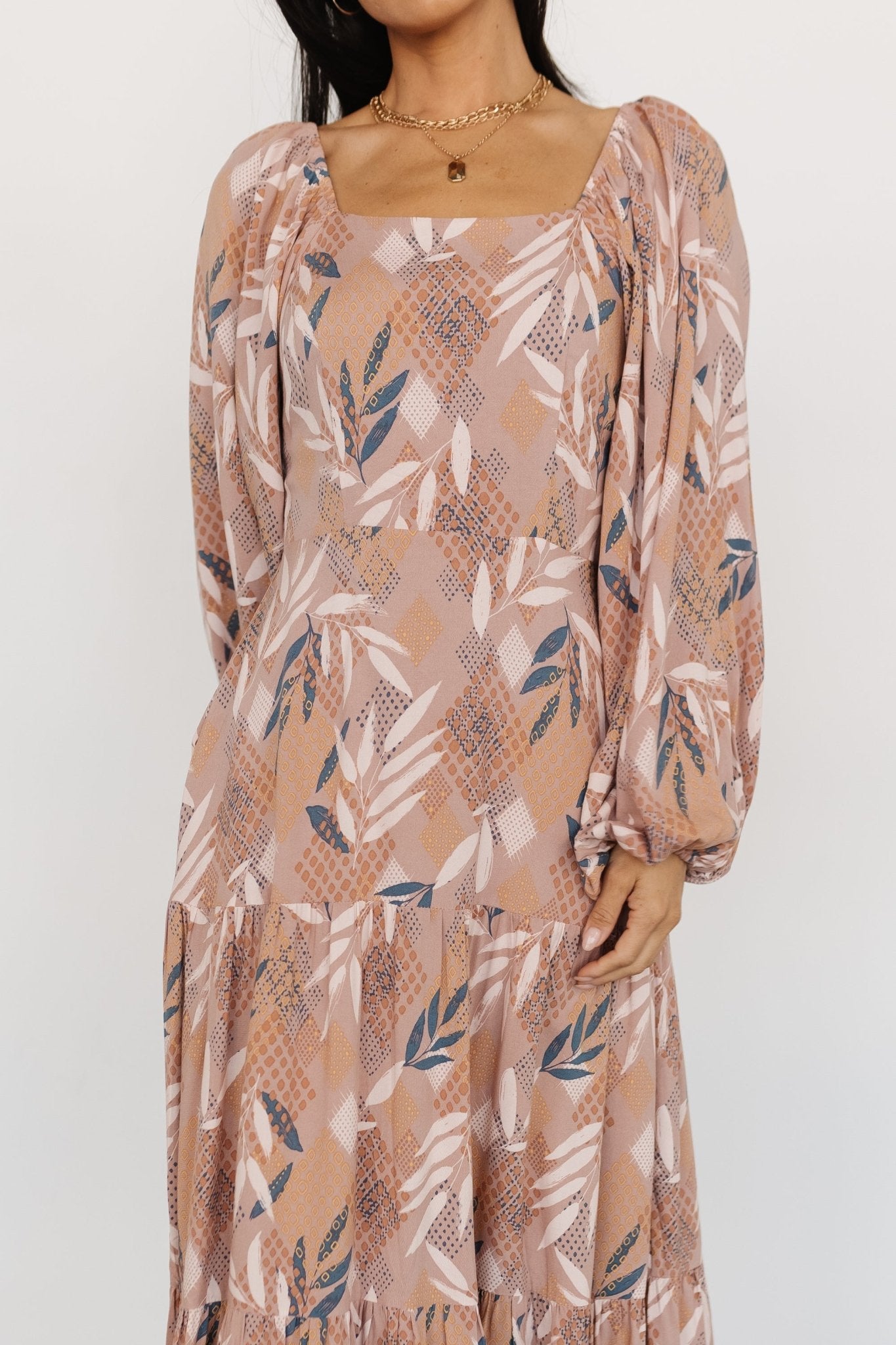 Barbara Maxi Dress | Dusty Mauve Print - Baltic Born