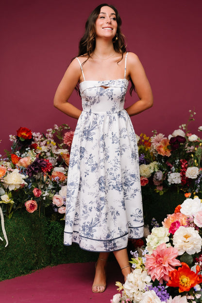 Bellagio Midi Dress | Slate Floral - Baltic Born