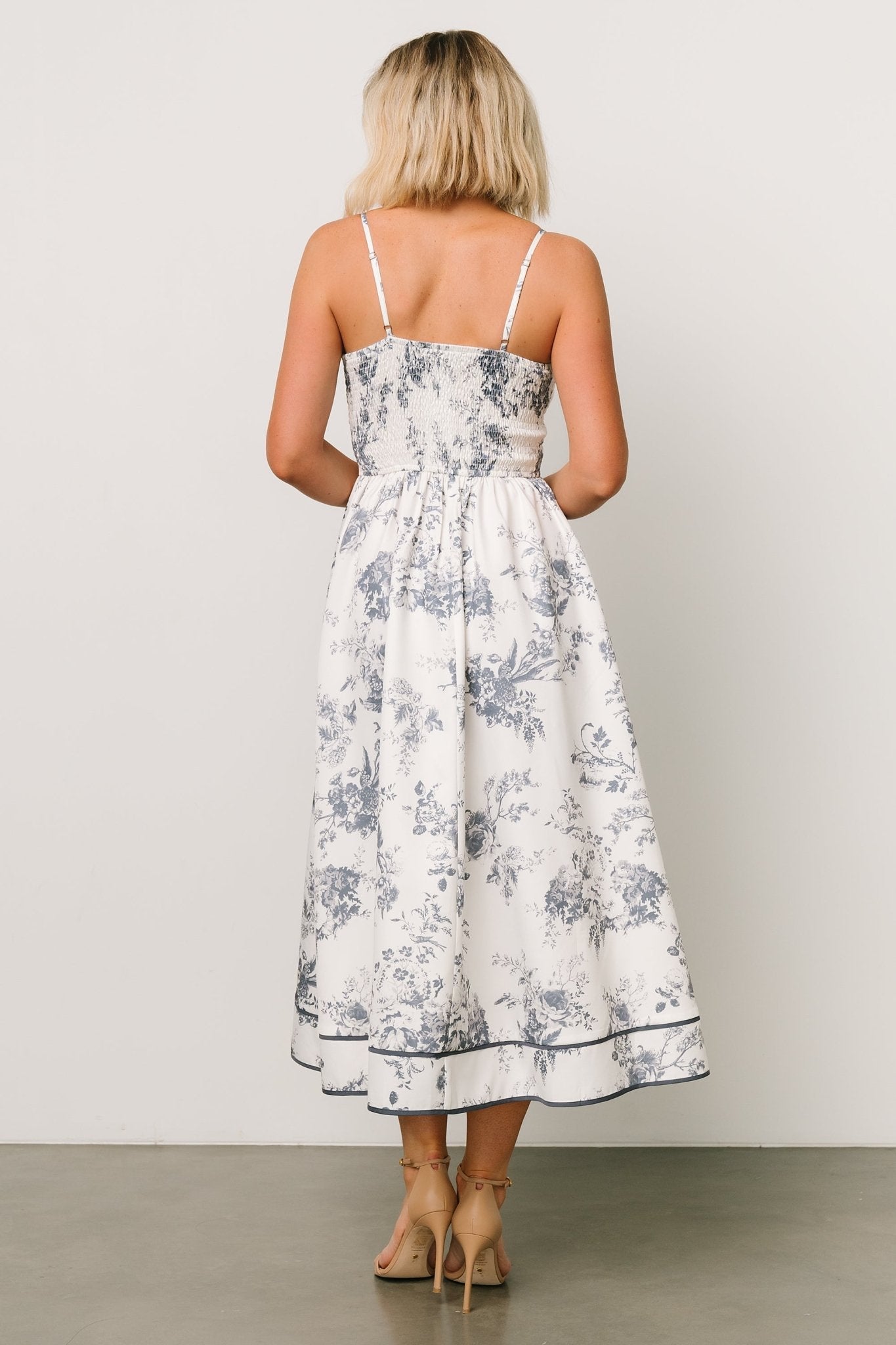 Bellagio Midi Dress | Slate Floral - Baltic Born