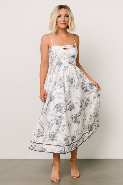 Bellagio Midi Dress | Slate Floral - Baltic Born