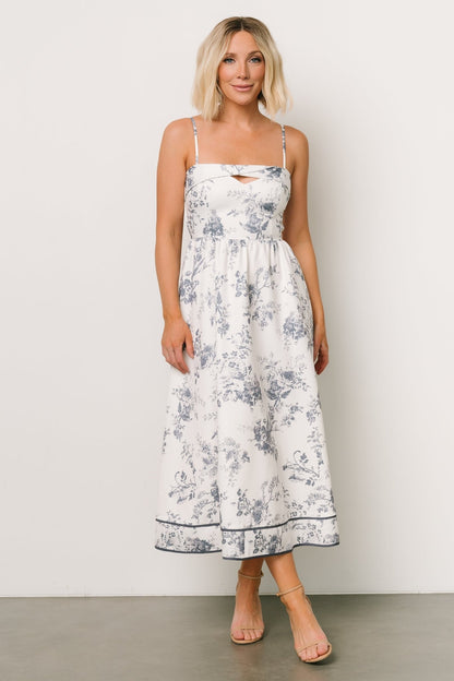 Bellagio Midi Dress | Slate Floral - Baltic Born