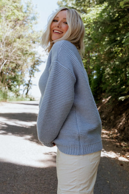 Bentley Chunky Knit Sweater | Blue - Baltic Born