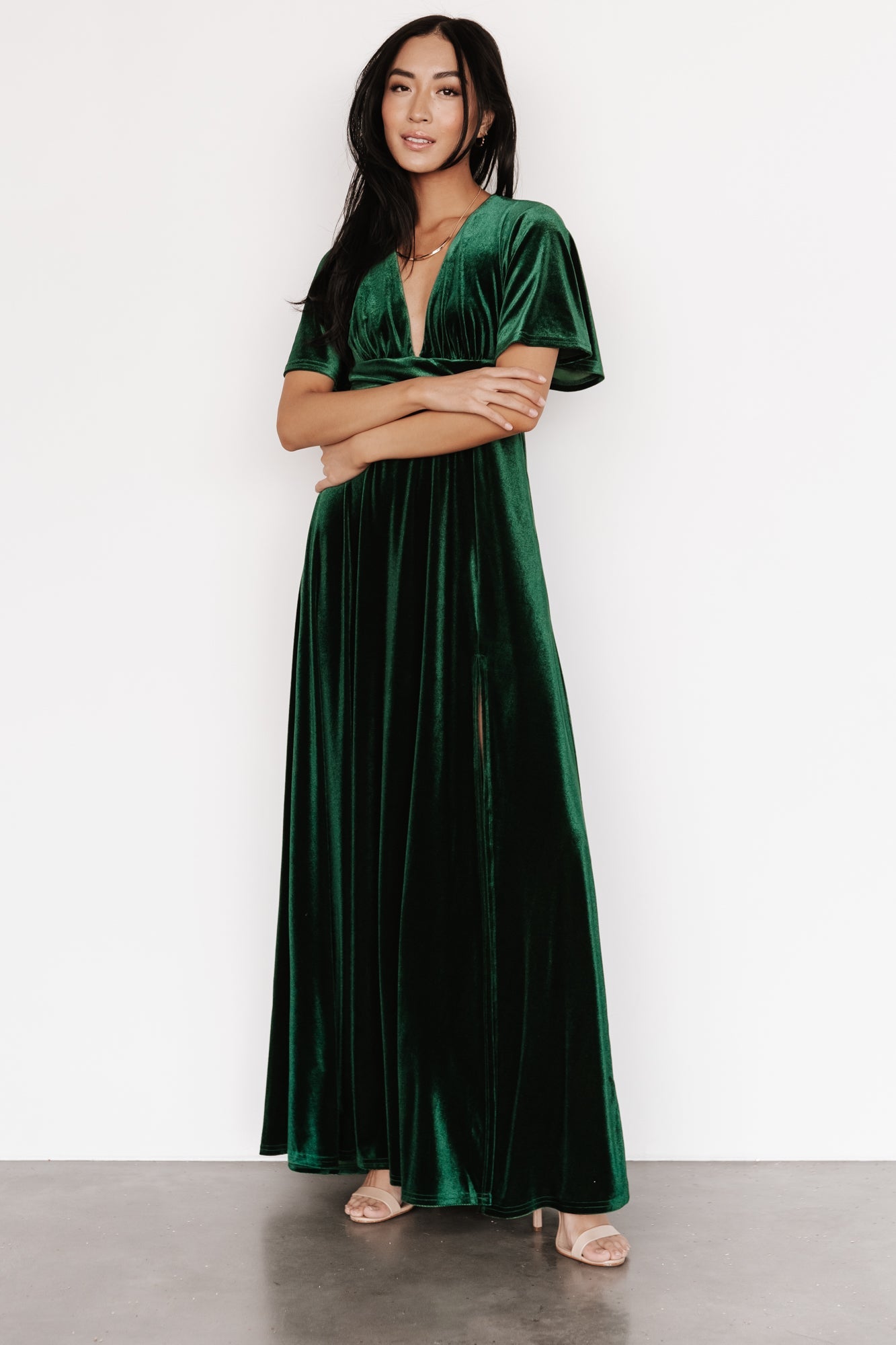 Berenice Velvet Maxi Dress | Emerald - Baltic Born