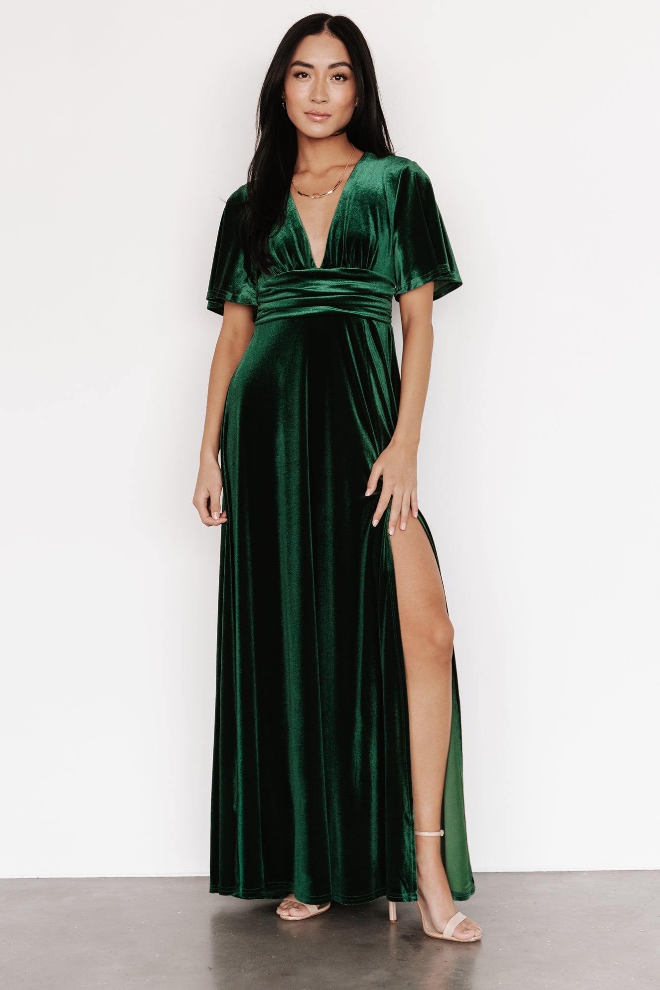 Berenice Velvet Maxi Dress | Emerald - Baltic Born