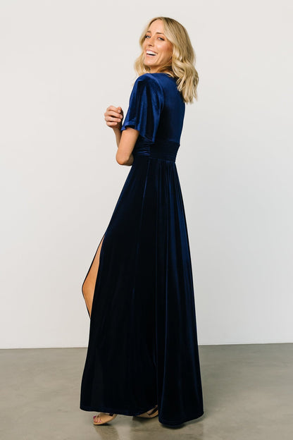 Berenice Velvet Maxi Dress | Navy - Baltic Born