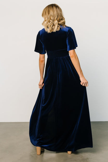 Berenice Velvet Maxi Dress | Navy - Baltic Born