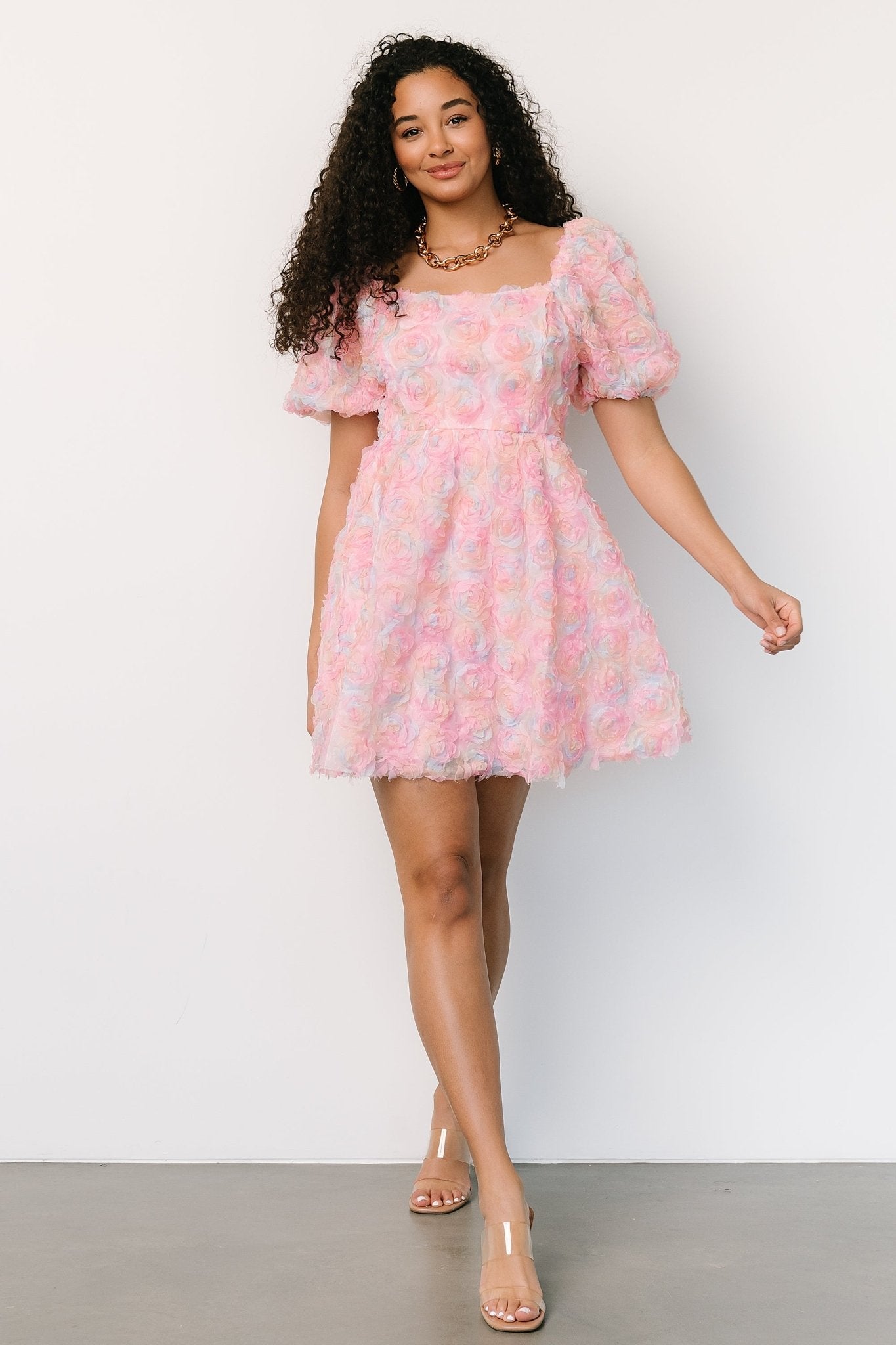 Bette Mini Dress | Pink Floral - Baltic Born