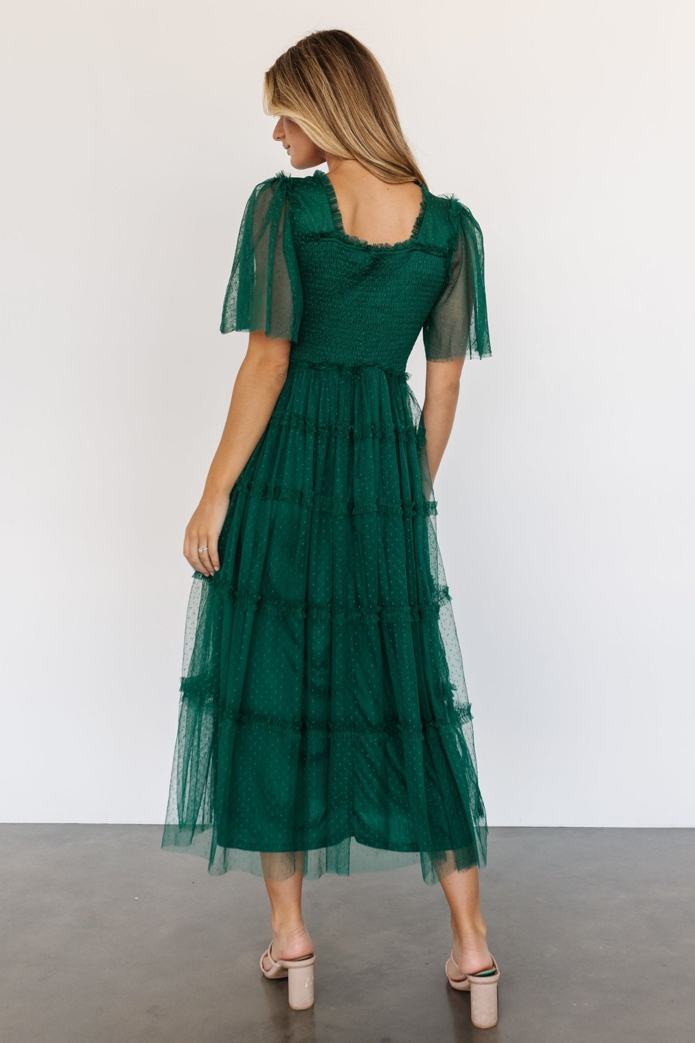 Bexley Tulle Dress | Dark Green - Baltic Born