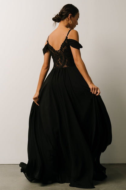 Bianca Lace Maxi Dress | Black - Baltic Born