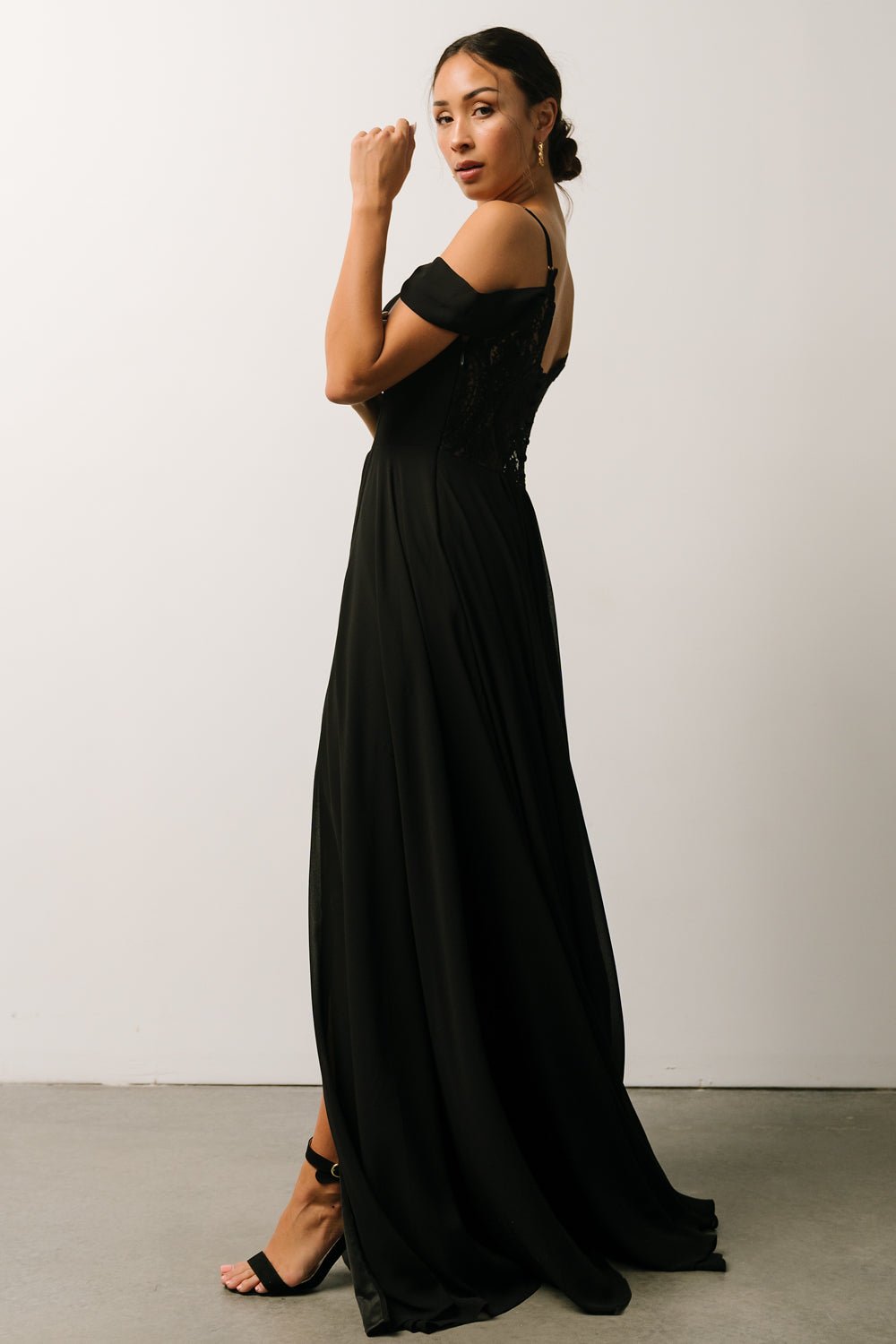 Bianca Lace Maxi Dress | Black - Baltic Born