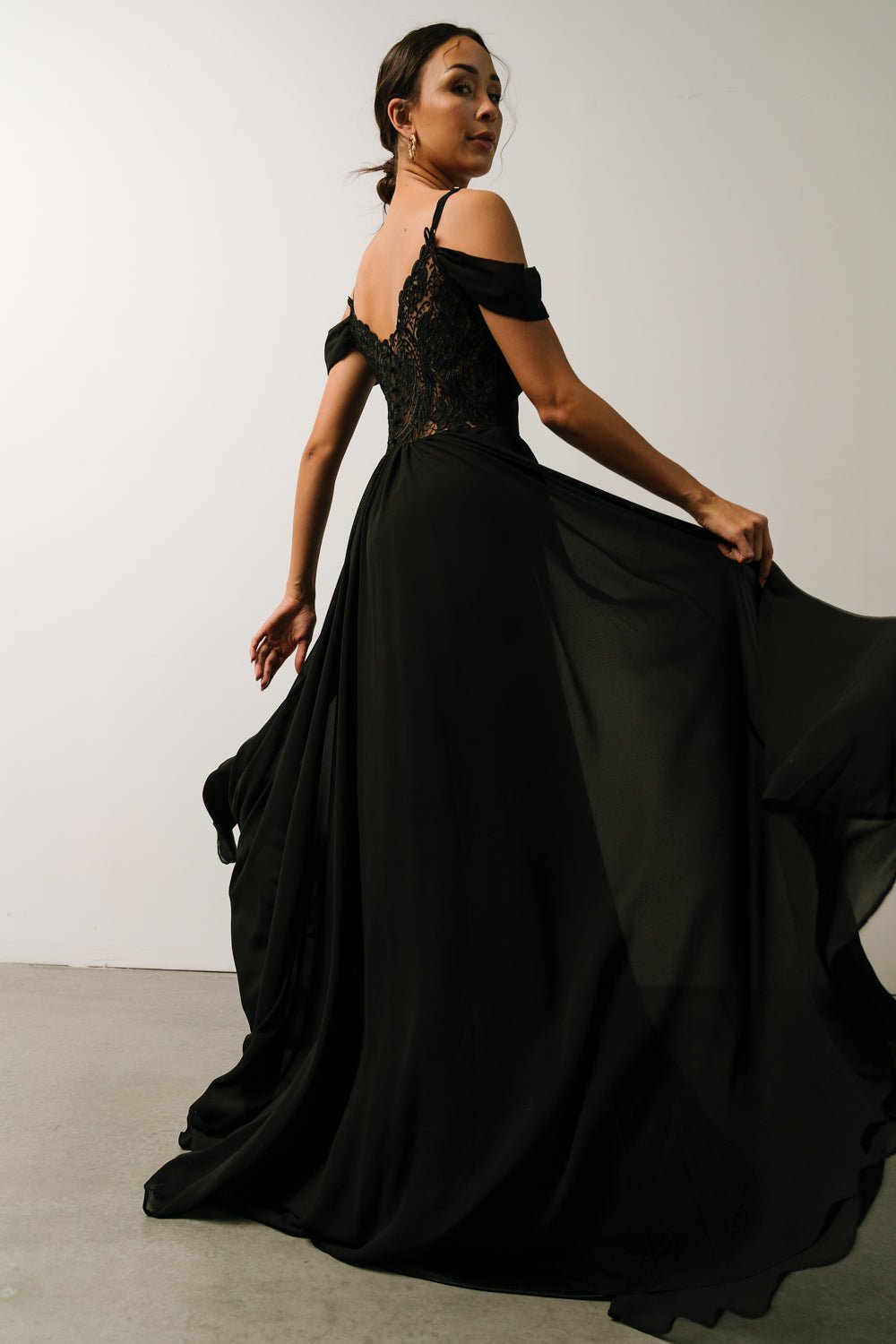 Bianca Lace Maxi Dress | Black - Baltic Born