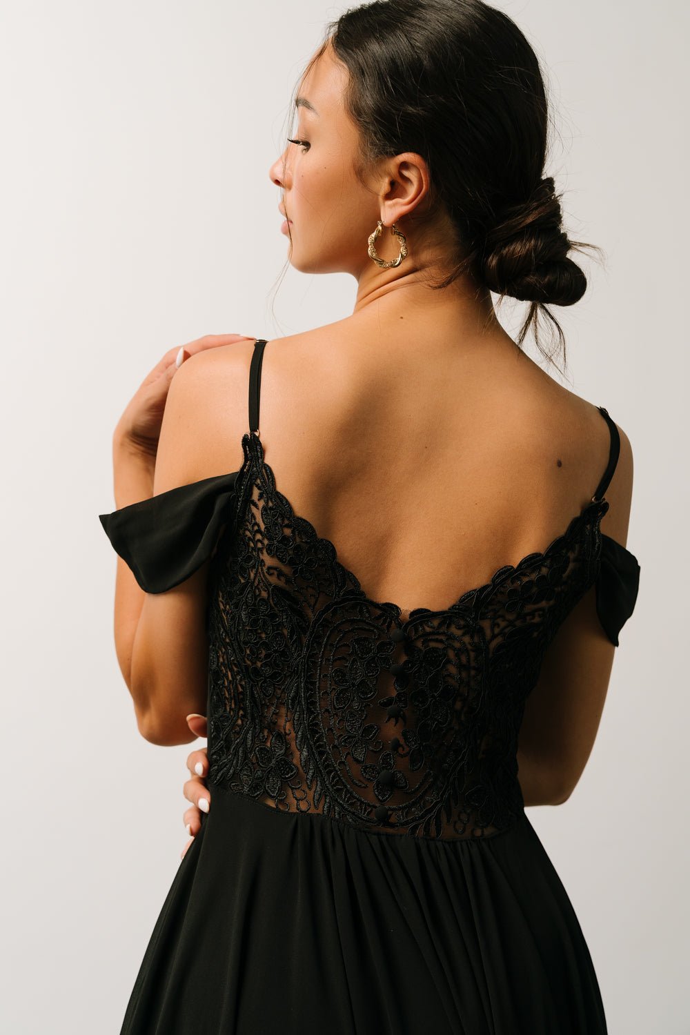 Bianca Lace Maxi Dress | Black - Baltic Born