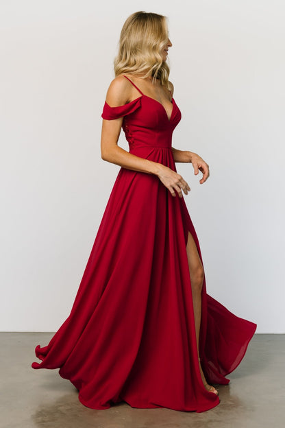 Bianca Lace Maxi Dress | Crimson - Baltic Born