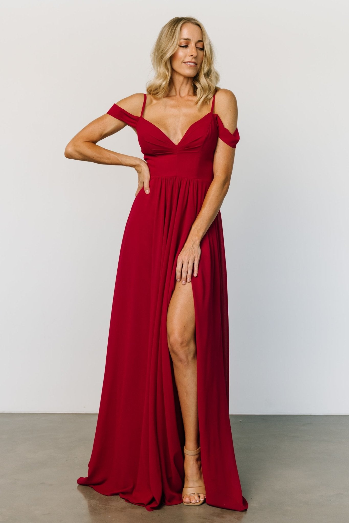 Bianca Lace Maxi Dress | Crimson - Baltic Born