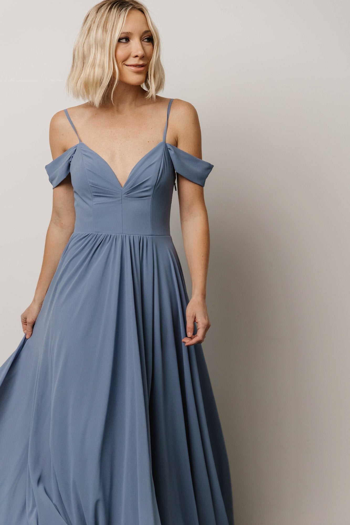 Bianca Lace Maxi Dress | Dusty Blue - Baltic Born