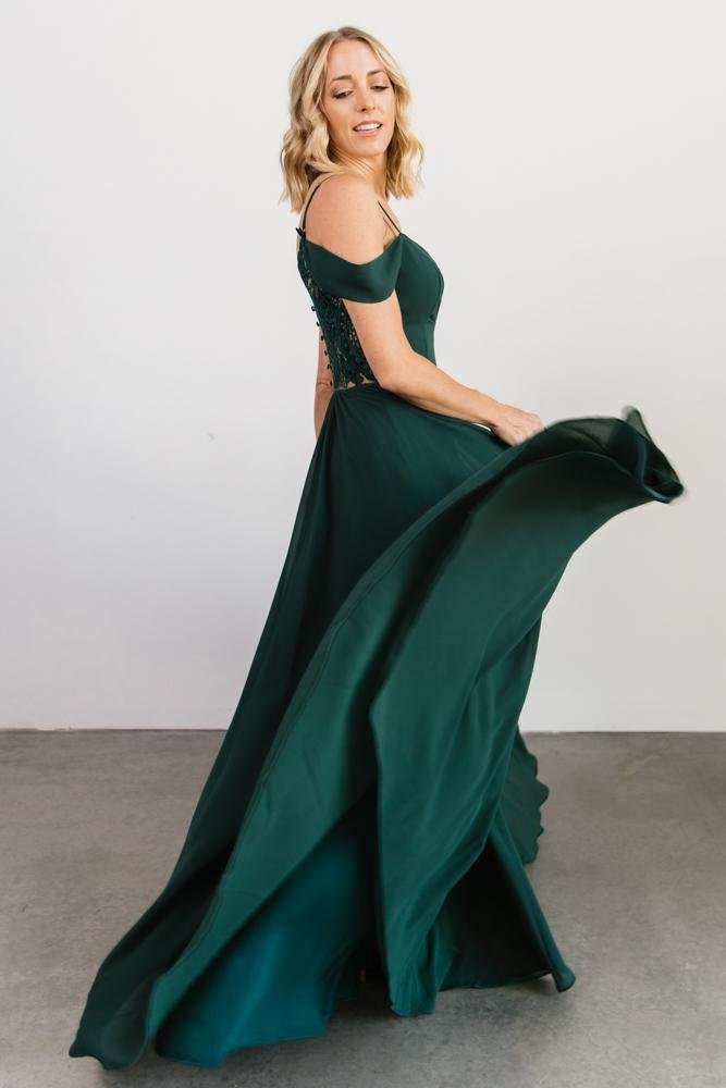 Bianca Lace Maxi Dress | Emerald - Baltic Born