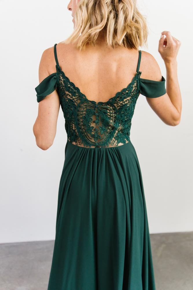 Bianca Lace Maxi Dress | Emerald - Baltic Born