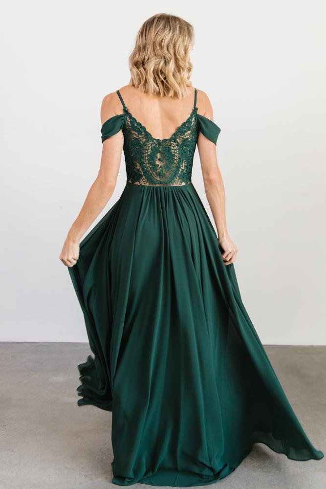 Bianca Lace Maxi Dress | Emerald - Baltic Born