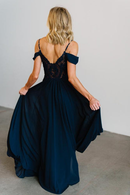 Bianca Lace Maxi Dress | Navy - Baltic Born