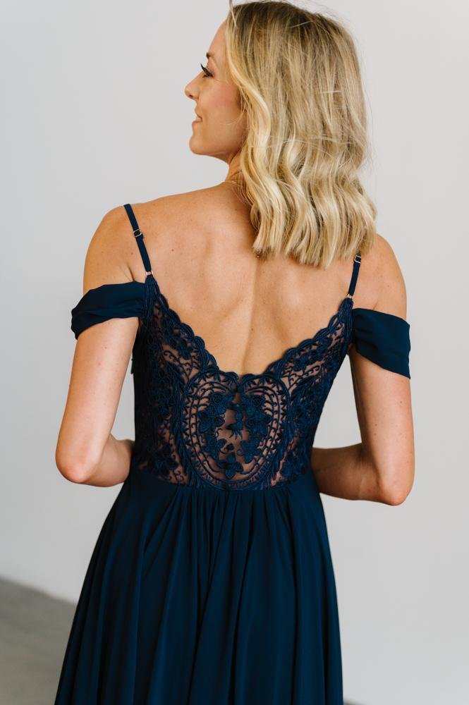 Bianca Lace Maxi Dress | Navy - Baltic Born