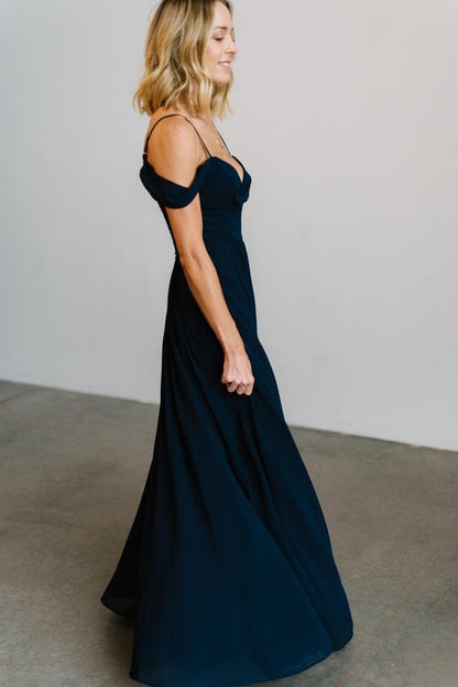 Bianca Lace Maxi Dress | Navy - Baltic Born