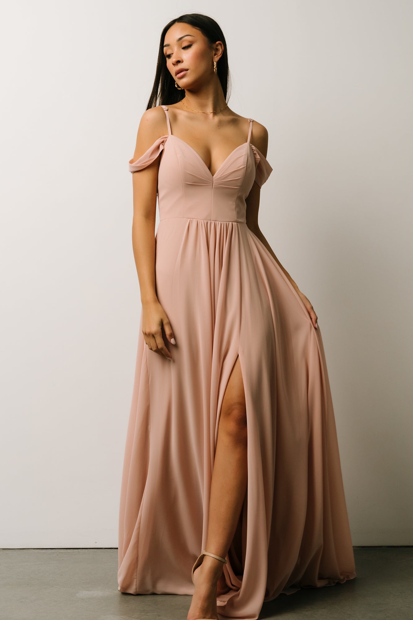 Bianca Lace Maxi Dress | Nude Blush - Baltic Born