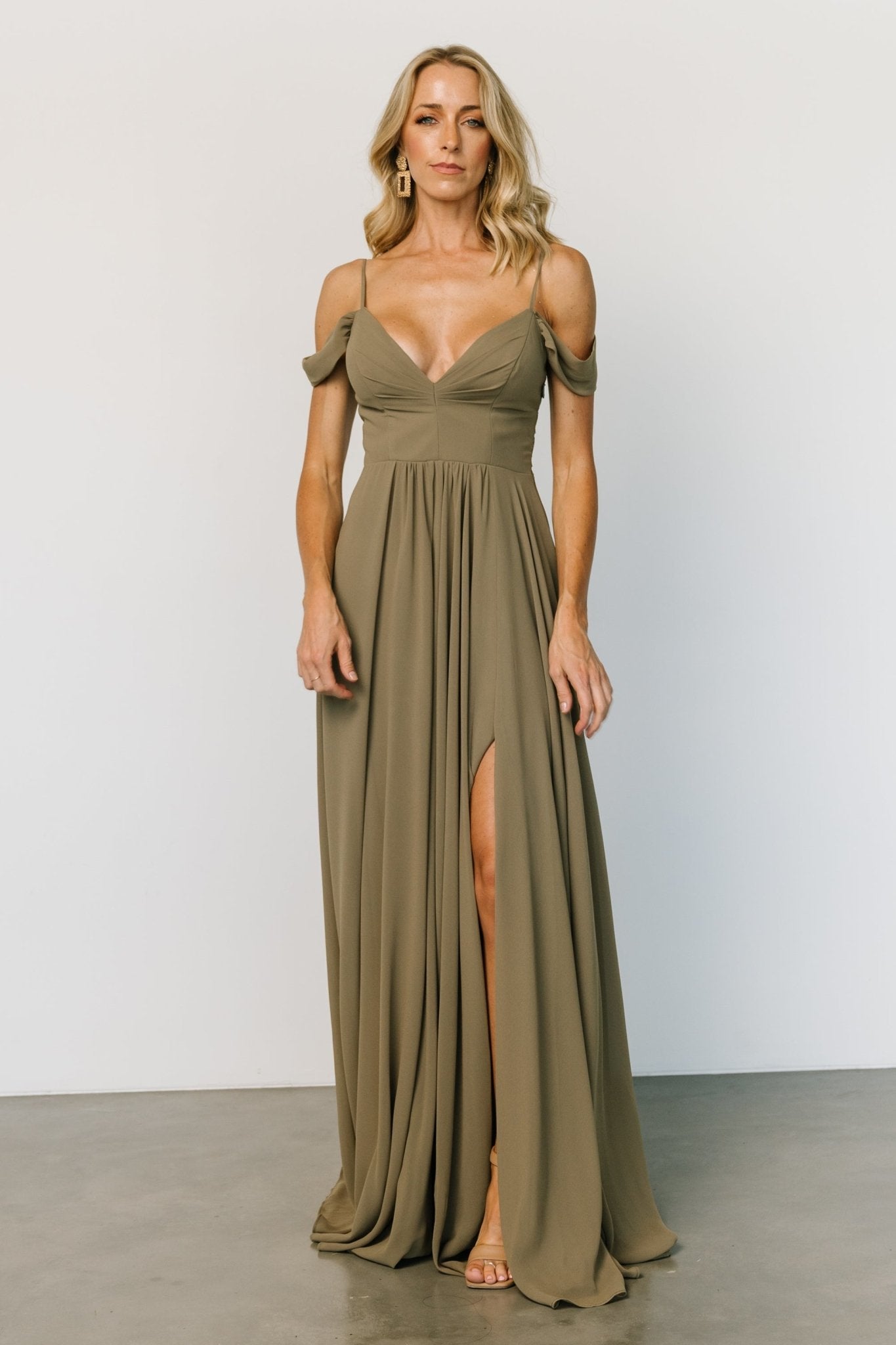 Bianca Lace Maxi Dress | Olive - Baltic Born