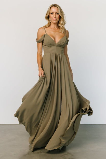 Bianca Lace Maxi Dress | Olive - Baltic Born