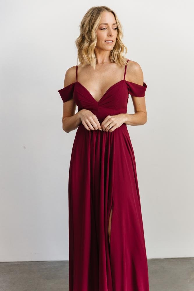 Bianca Lace Maxi Dress | Wine - Baltic Born