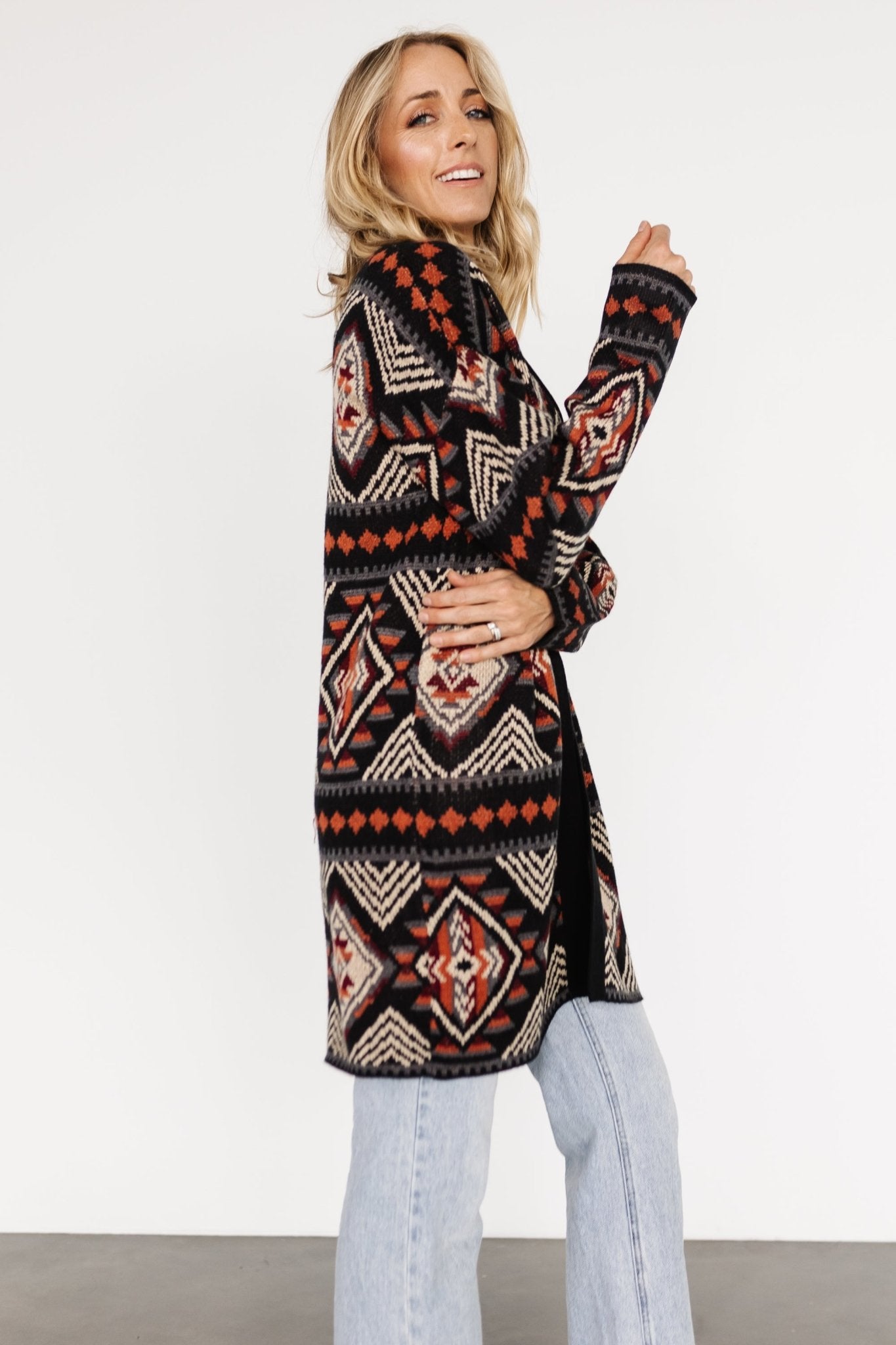 Billings Knit Cardigan | Black Multi - Baltic Born