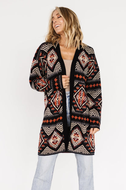 Billings Knit Cardigan | Black Multi - Baltic Born