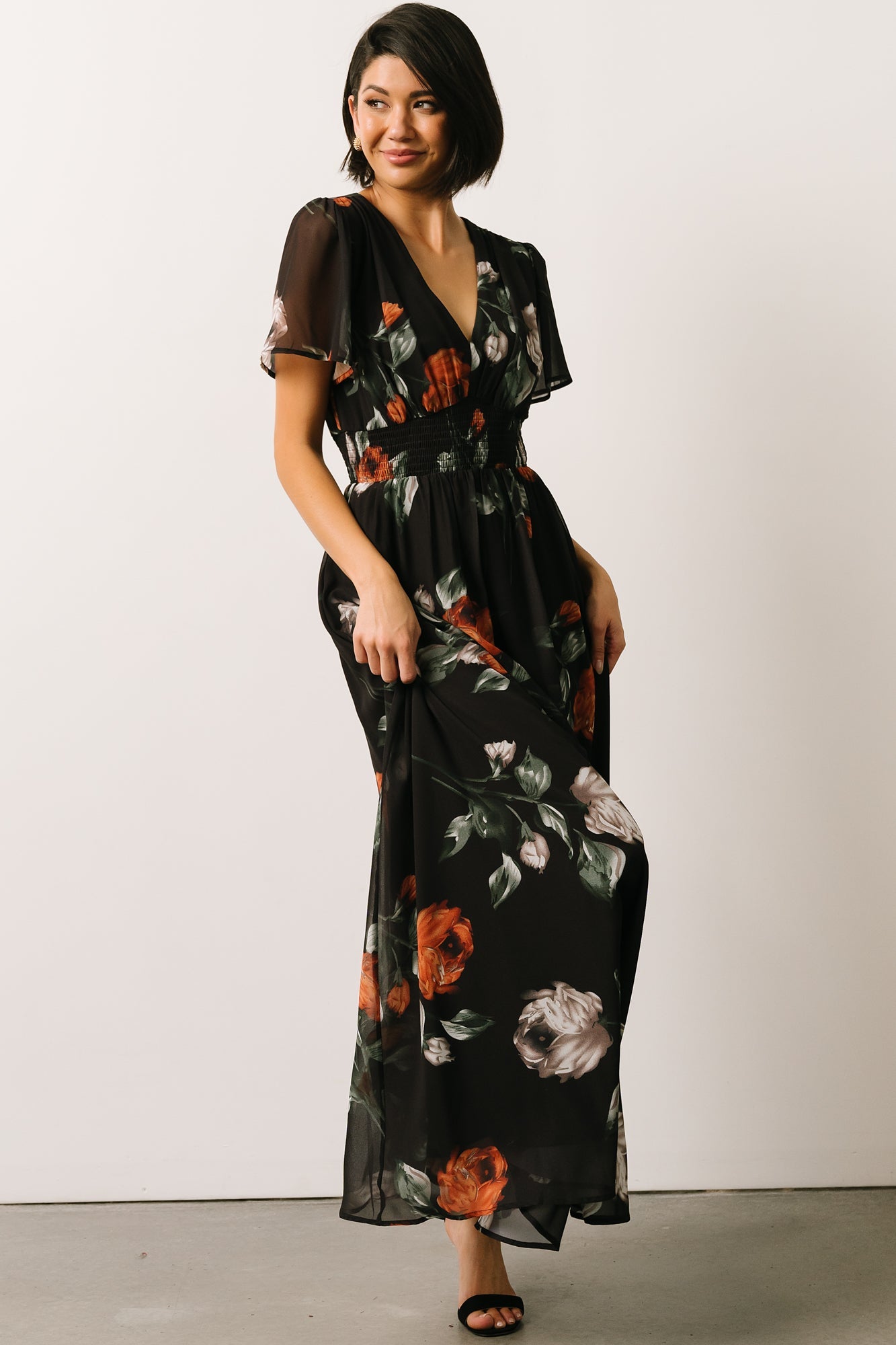 Birdie Maxi Dress | Black | Baltic Born