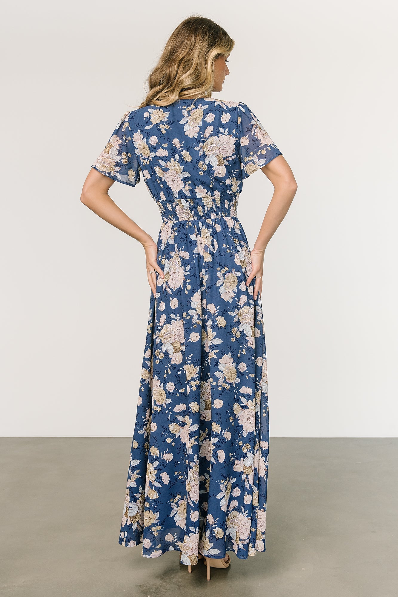 Birdie Maxi Dress | Blue + Blush Floral - Baltic Born