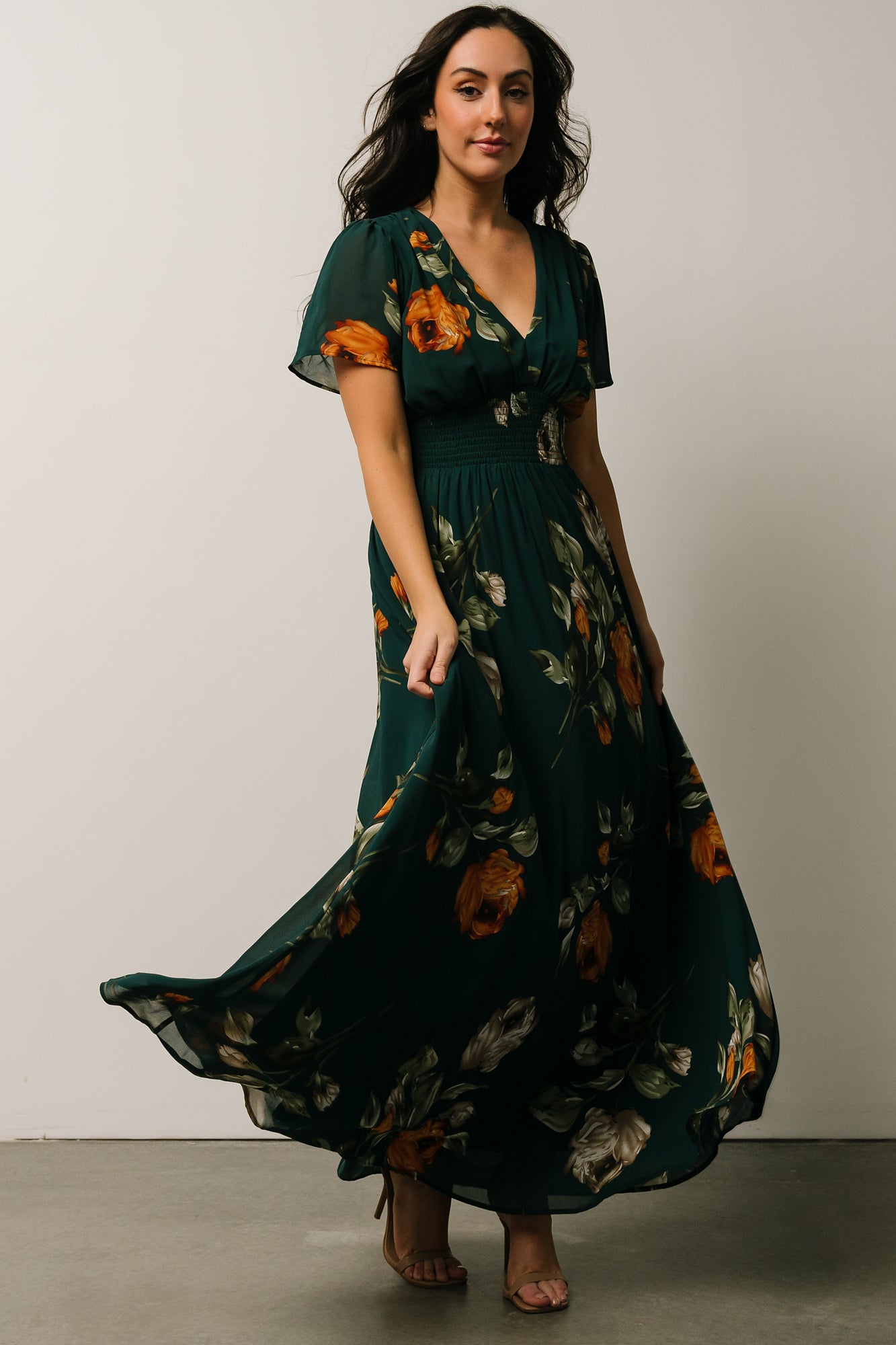 Birdie Maxi Dress | Deep Topaz Floral - Baltic Born