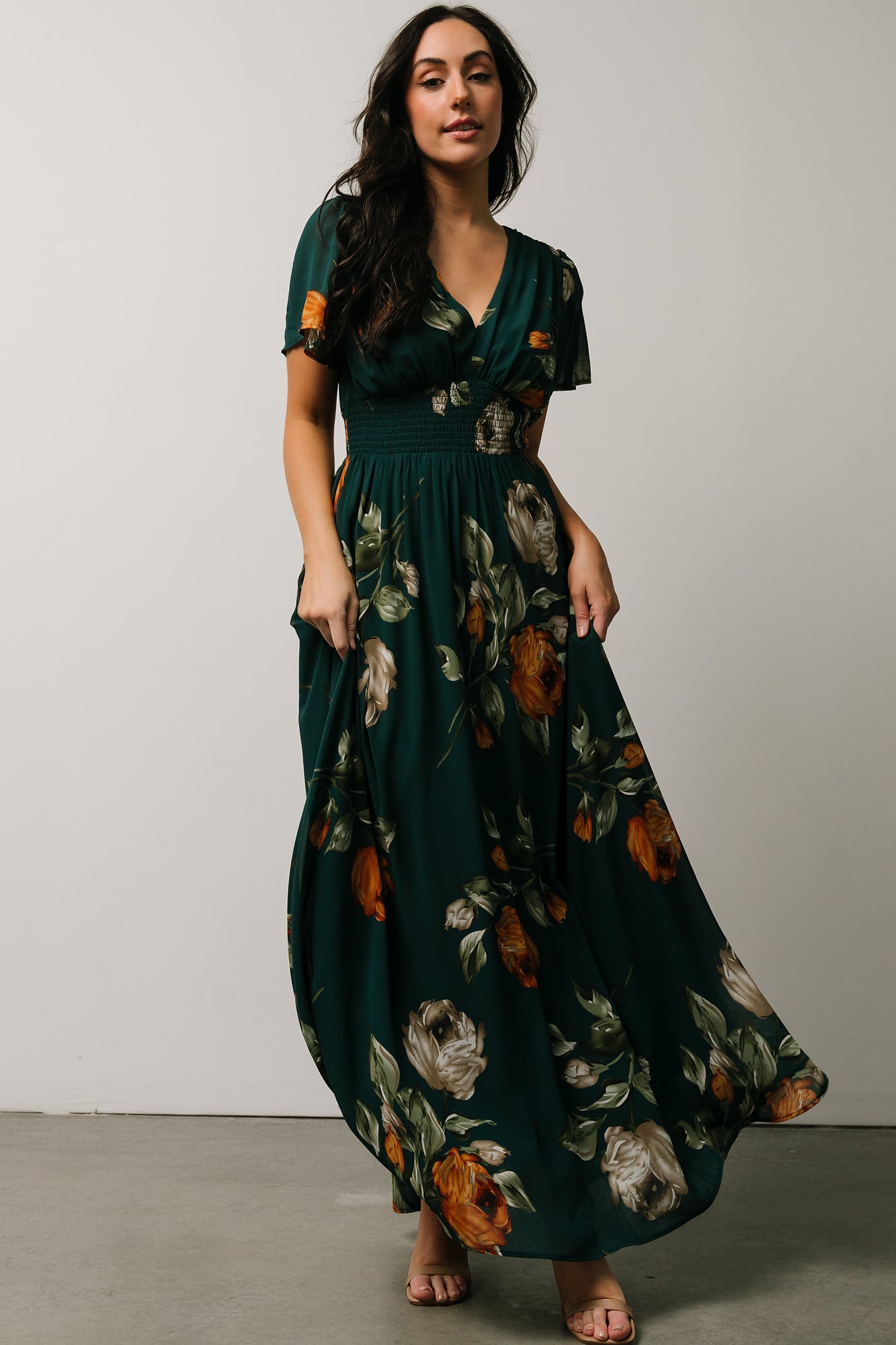 Birdie Maxi Dress | Deep Topaz Floral - Baltic Born