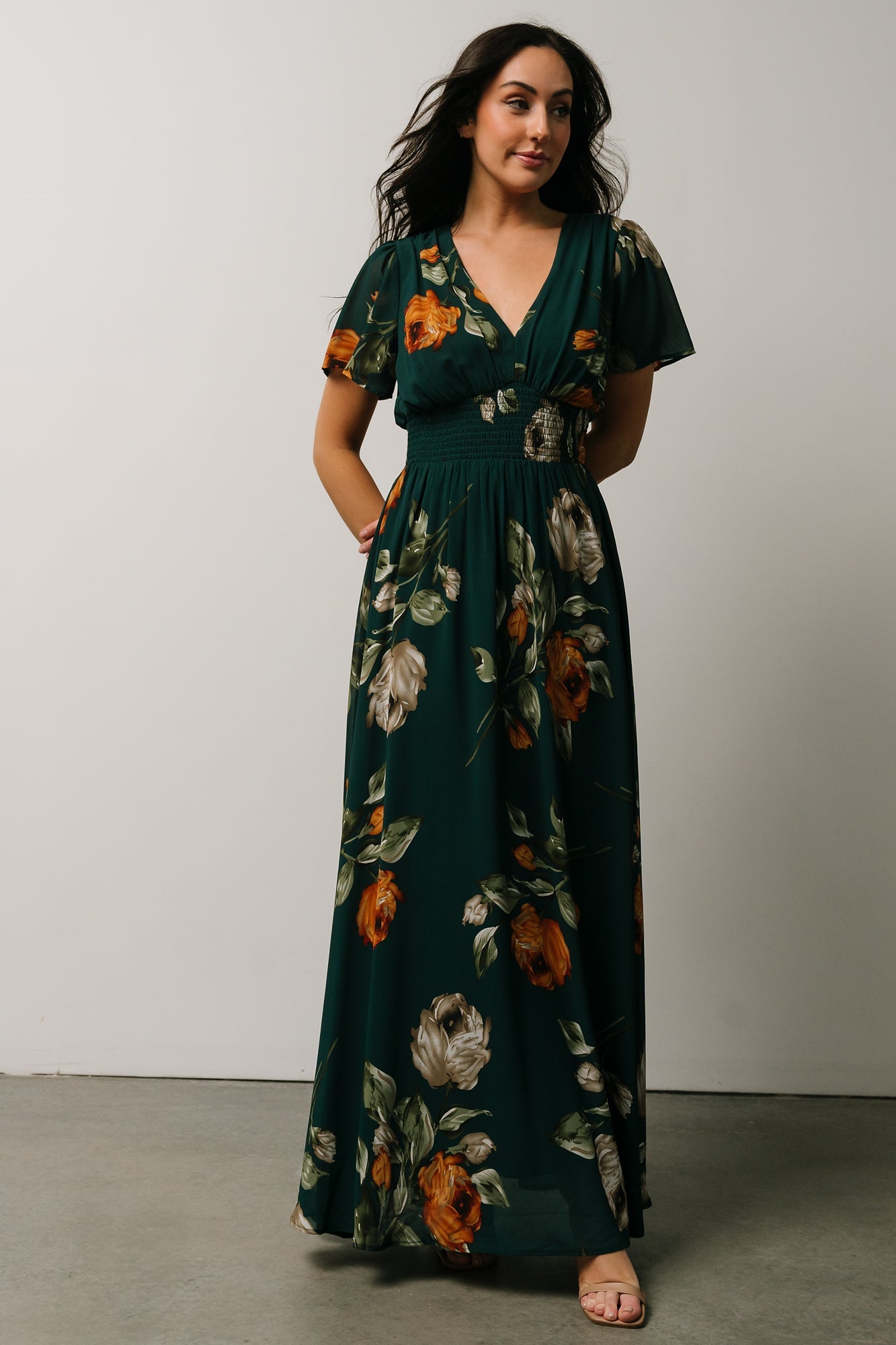 Birdie Maxi Dress | Deep Topaz Floral - Baltic Born