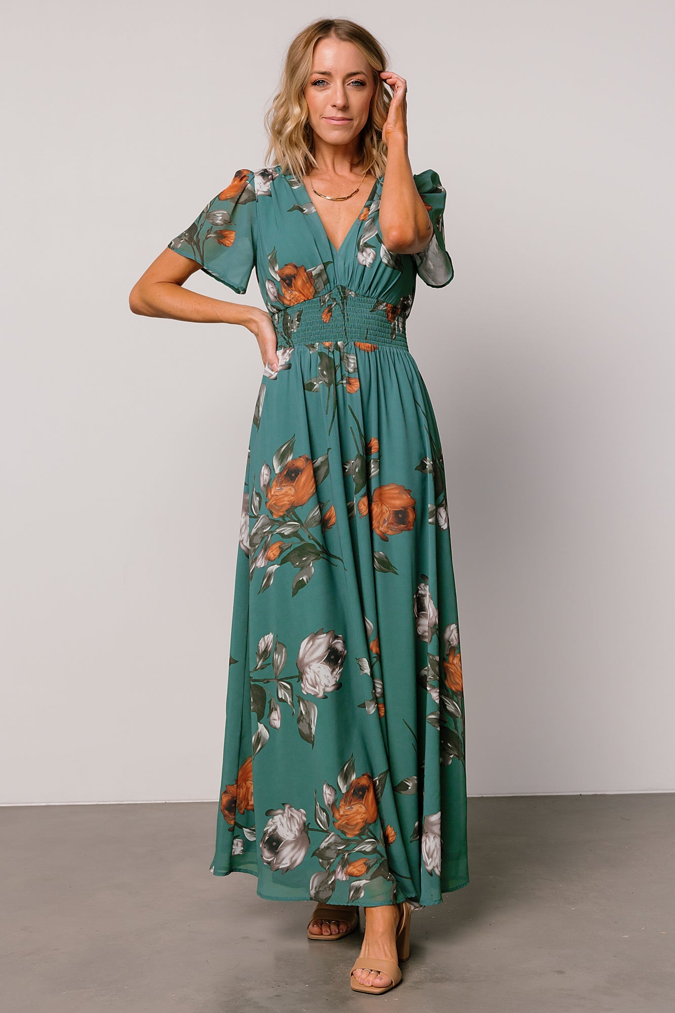 Birdie Maxi Dress | Eucalyptus Floral | Baltic Born