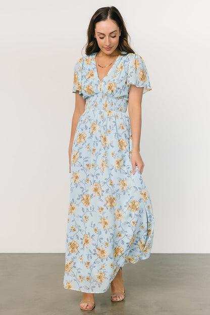 Birdie Maxi Dress | Light Blue Floral - Baltic Born