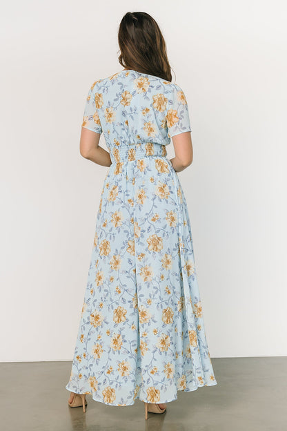 Birdie Maxi Dress | Light Blue Floral - Baltic Born