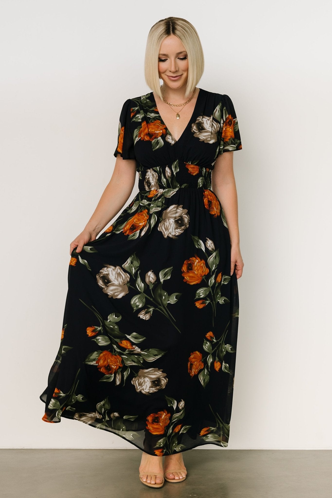 Birdie Maxi Dress | Midnight Navy Floral - Baltic Born