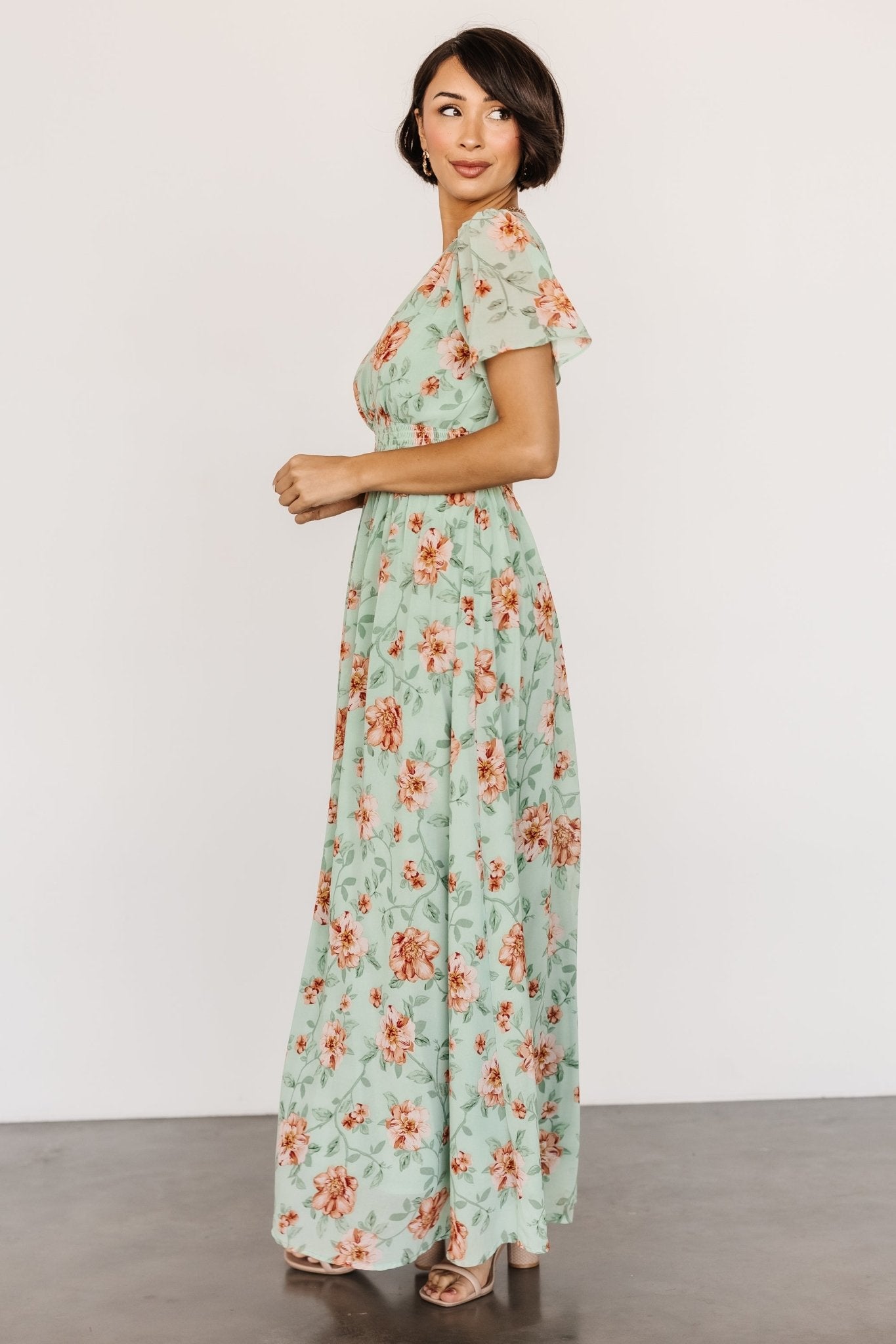 Birdie Maxi Dress | Sage Multi | Baltic Born