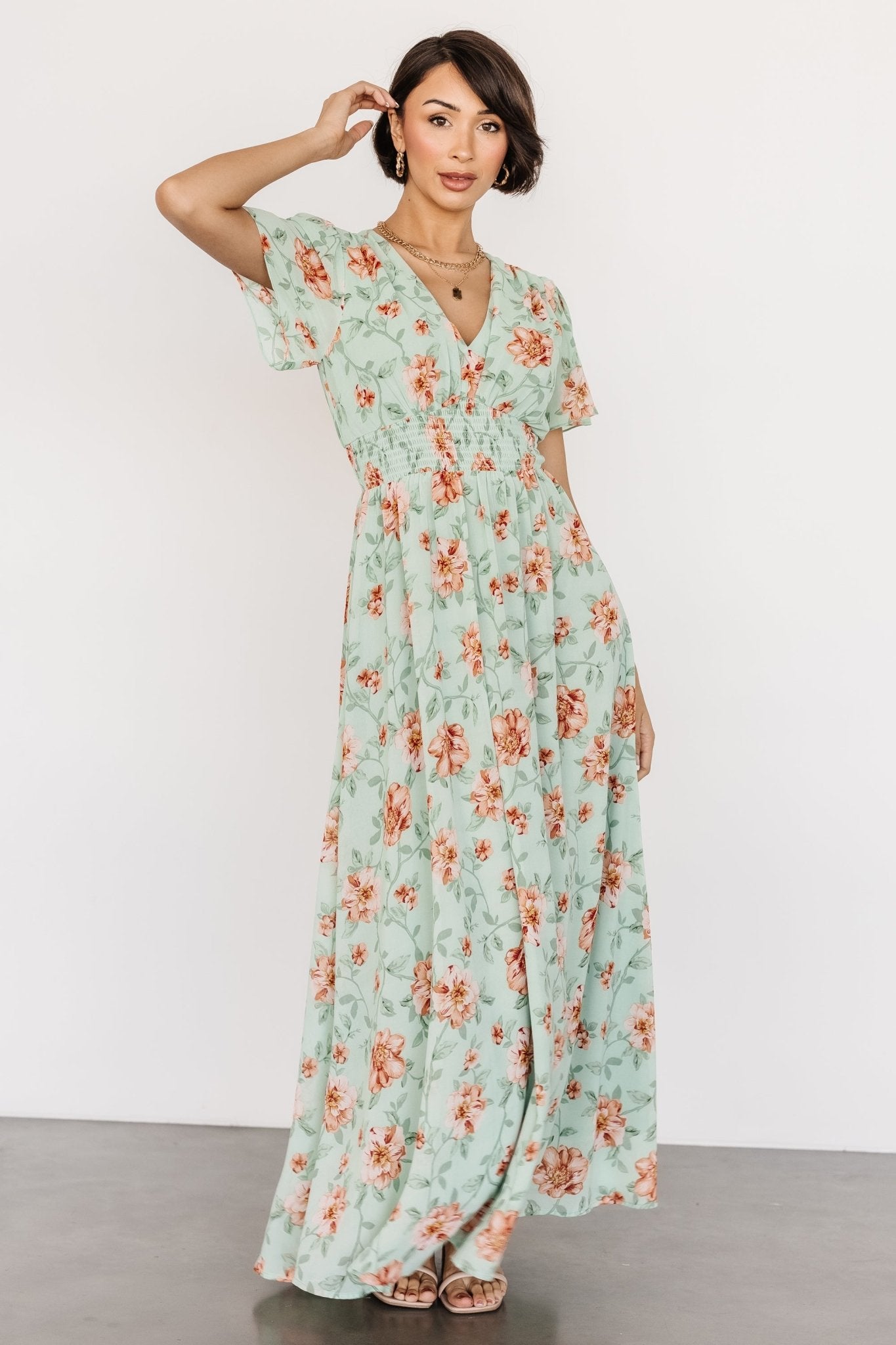 Birdie Maxi Dress | Sage Multi - Baltic Born