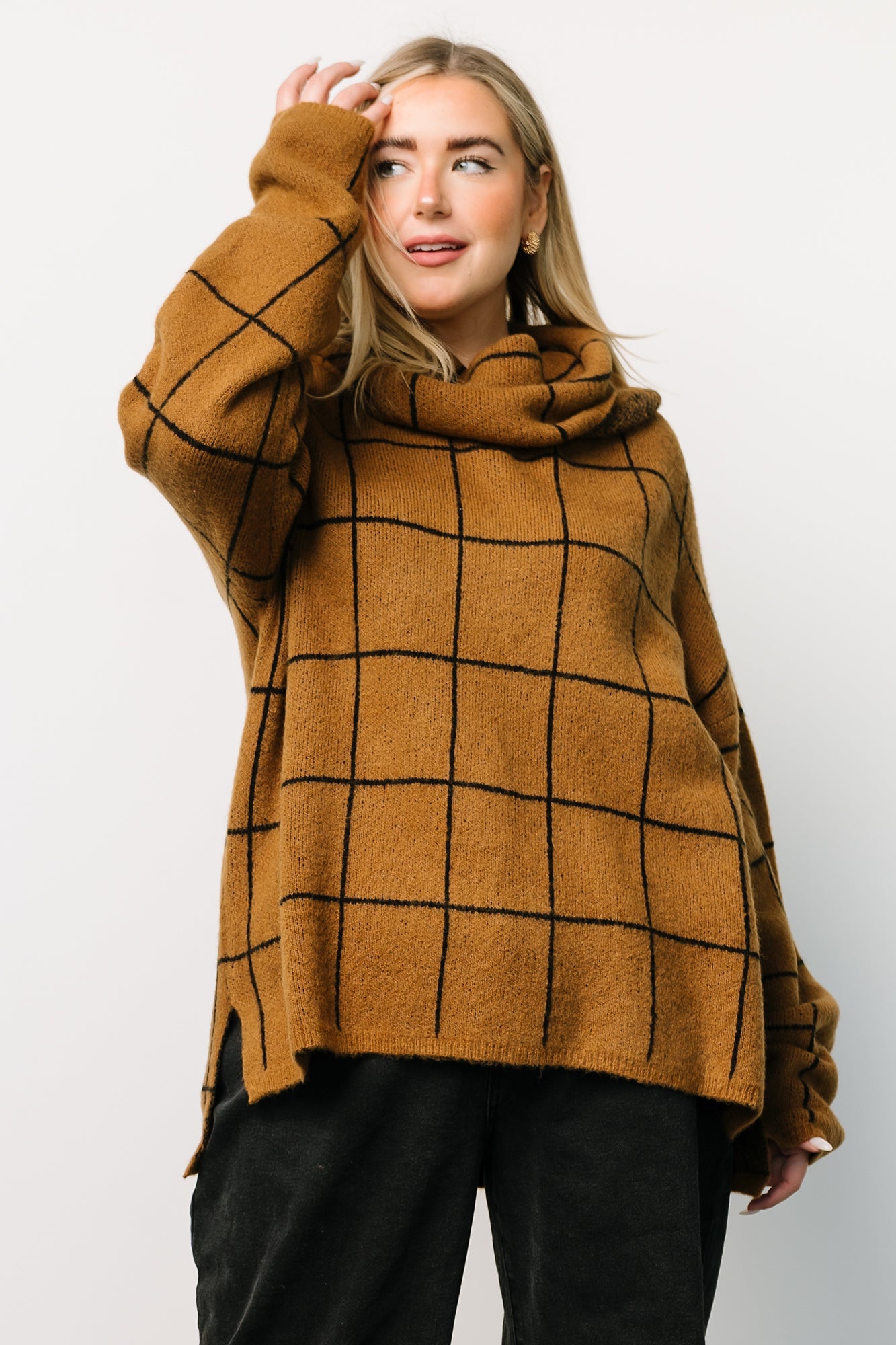 Birmingham Funnel Neck Sweater | Brown - Baltic Born