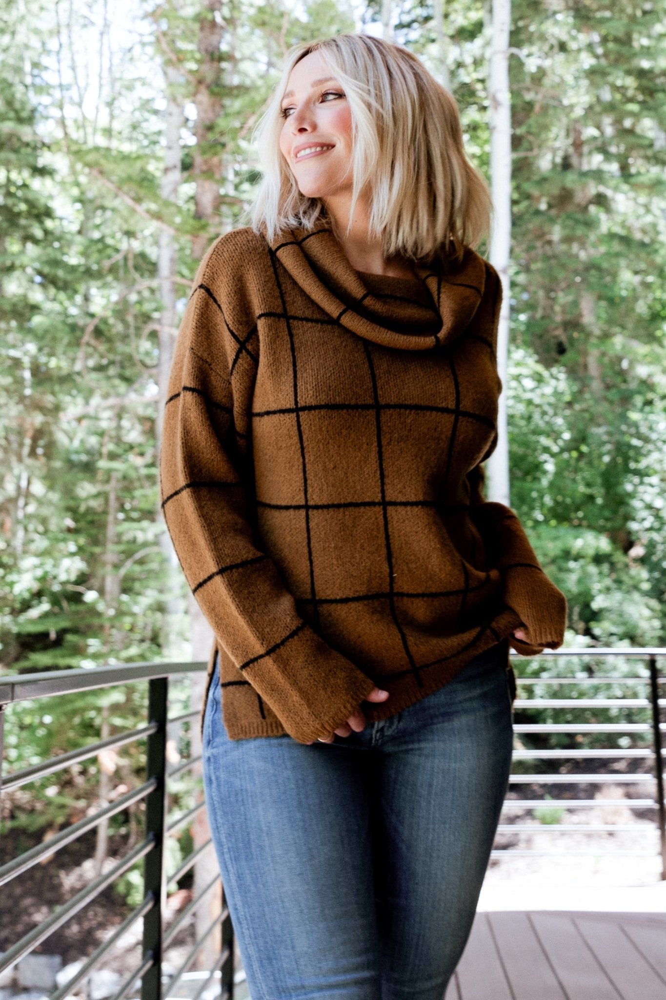 Birmingham Funnel Neck Sweater | Brown - Baltic Born