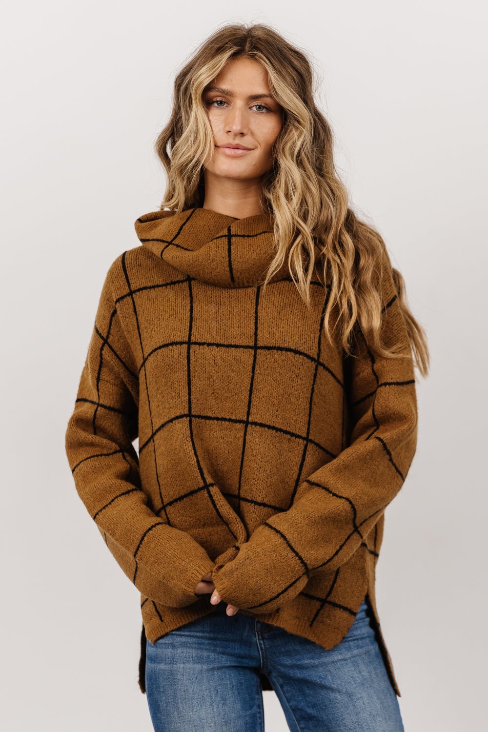 Birmingham Funnel Neck Sweater | Brown - Baltic Born