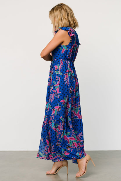 Biscayne Maxi Dress | Indigo Print - Baltic Born