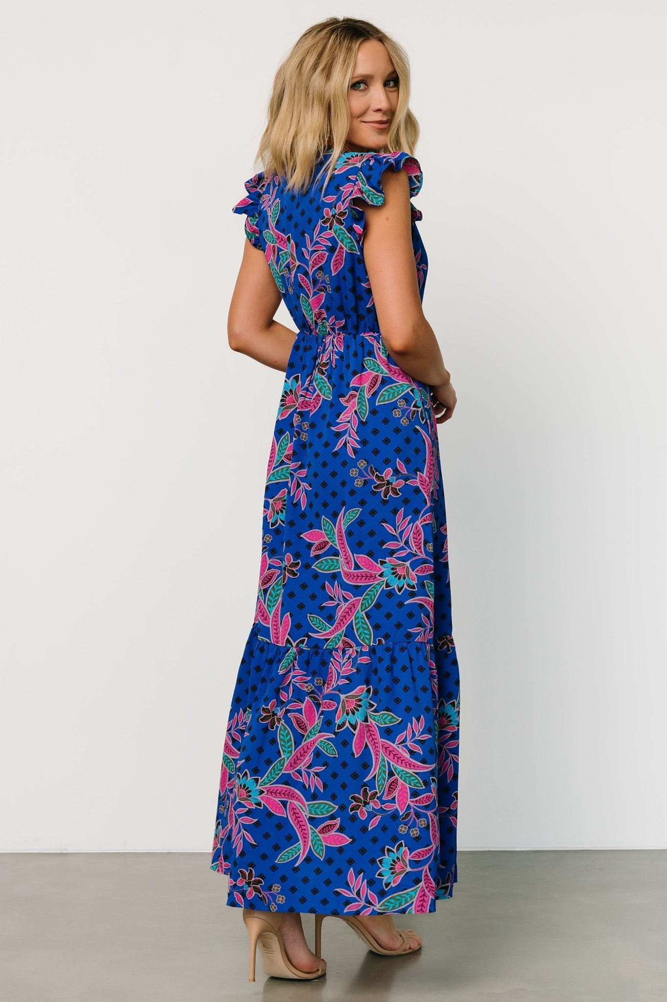 Biscayne Maxi Dress | Indigo Print - Baltic Born