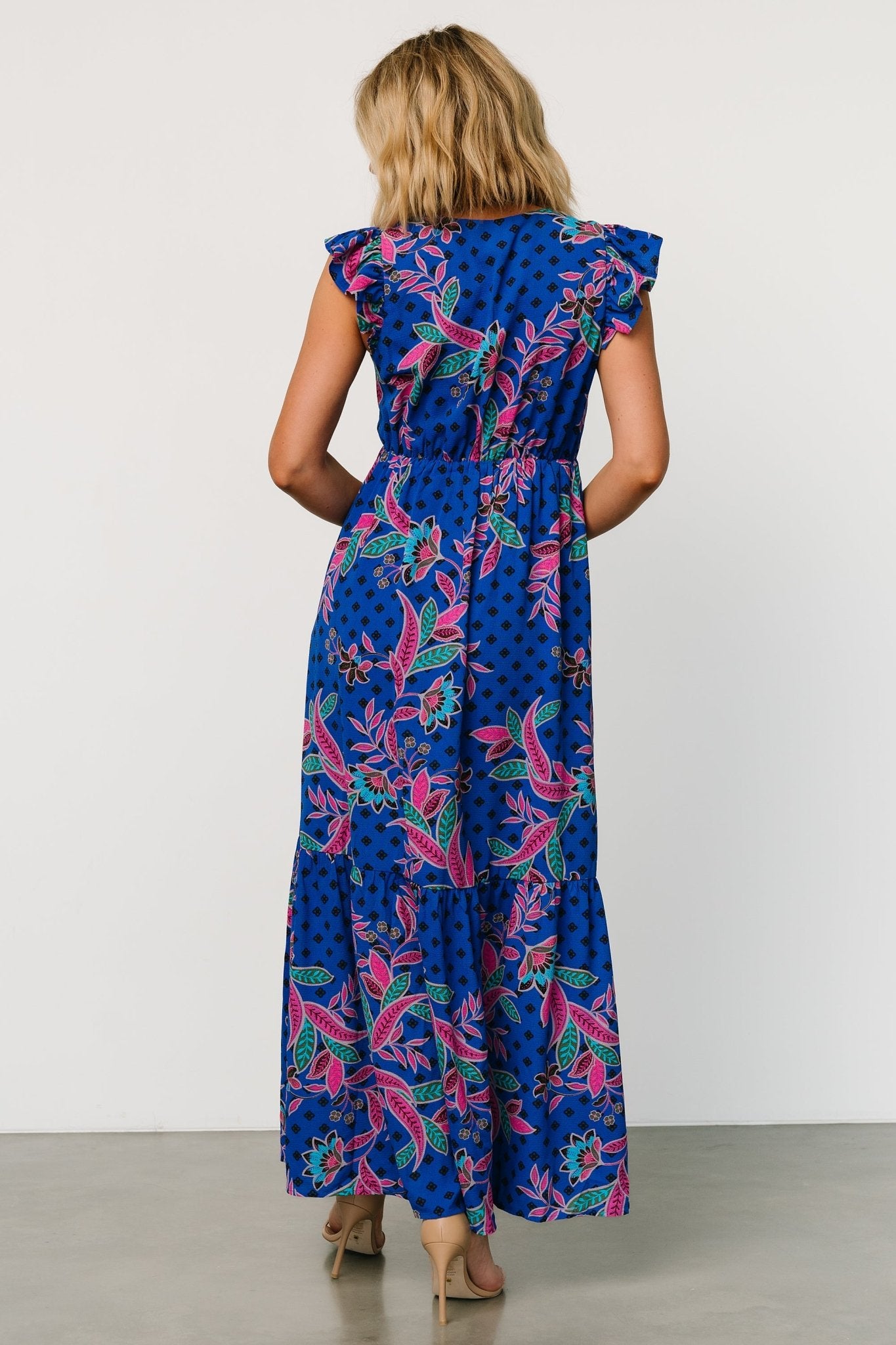 Biscayne Maxi Dress | Indigo Print - Baltic Born